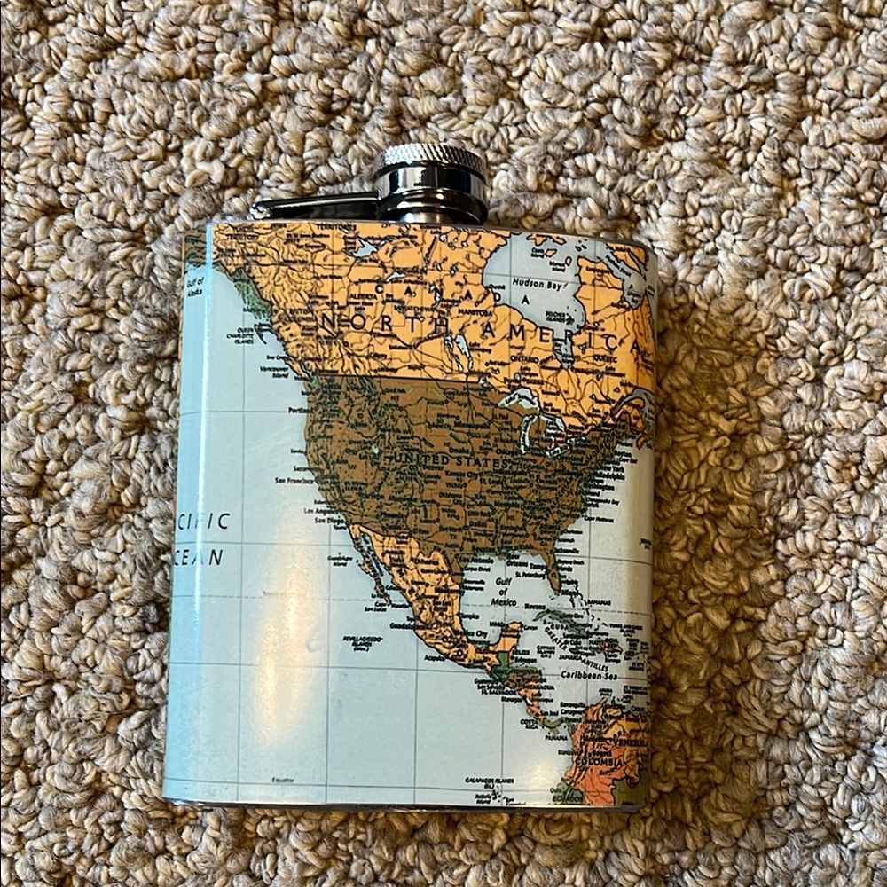 🎉3 for $15- World Map Stainless Steel Flask